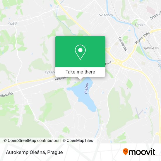 Карта Autokemp Olešná