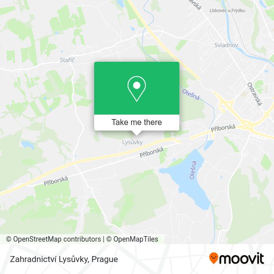 Zahradnictví Lysůvky map