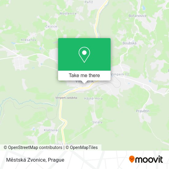 Městská Zvonice map