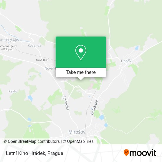 Letní Kino Hrádek map