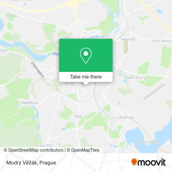 Modrý Věžák map
