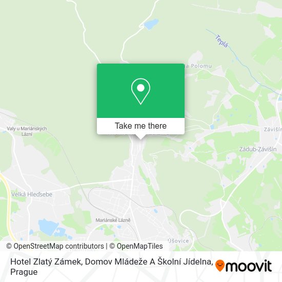 Hotel Zlatý Zámek, Domov Mládeže A Školní Jídelna map