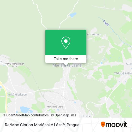 Re/Max Glorion Mariánské Lázně map