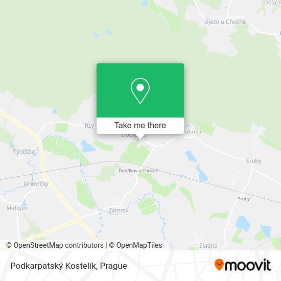 Podkarpatský Kostelík map