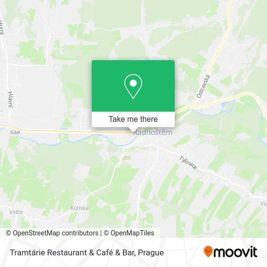 Карта Tramtárie Restaurant & Café & Bar