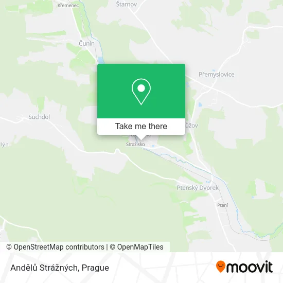 Карта Andělů Strážných