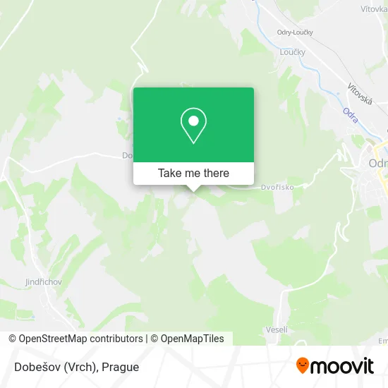 Карта Dobešov (Vrch)