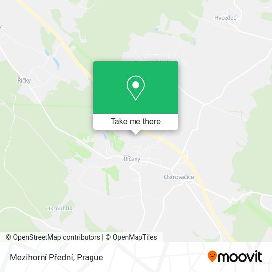 Mezihorní Přední map