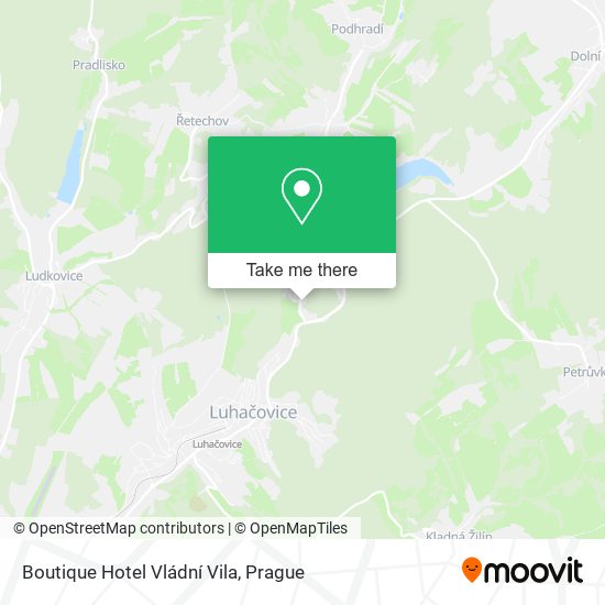 Boutique Hotel Vládní Vila map