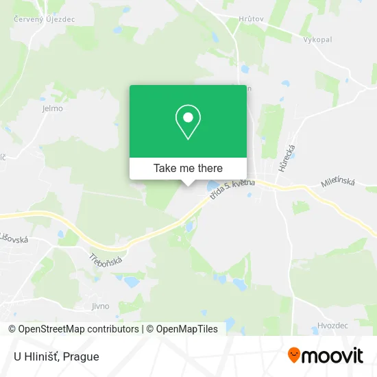 Карта U Hlinišť