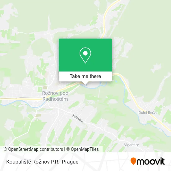 Карта Koupaliště Rožnov P.R.