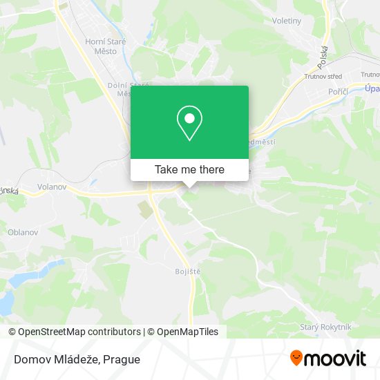 Карта Domov Mládeže