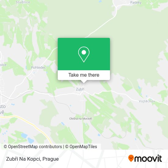 Zubří Na Kopci map