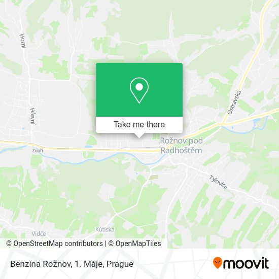 Benzina Rožnov, 1. Máje map