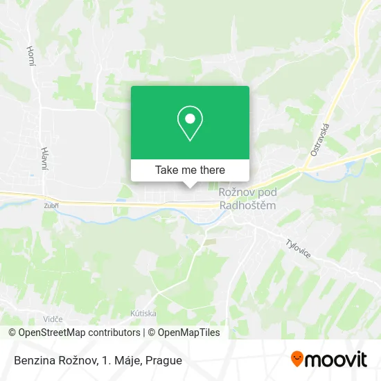 Карта Benzina Rožnov, 1. Máje
