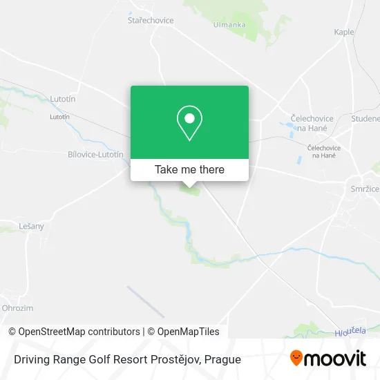 Карта Driving Range Golf Resort Prostějov