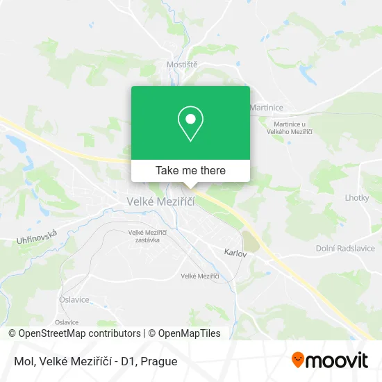 Mol, Velké Meziříčí - D1 map