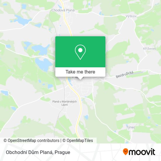 Obchodní Dům Planá map