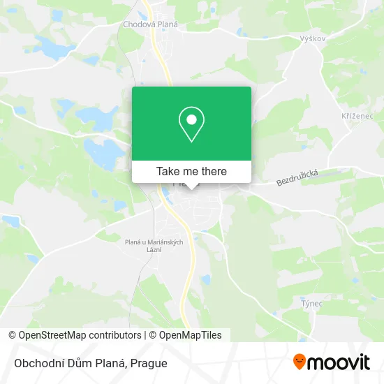 Карта Obchodní Dům Planá