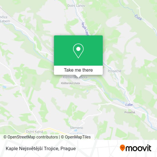 Kaple Nejsvětější Trojice map