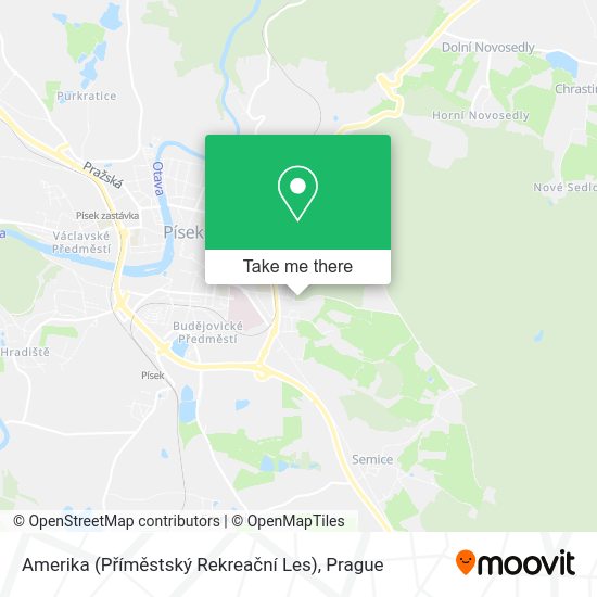 Amerika (Příměstský Rekreační Les) map