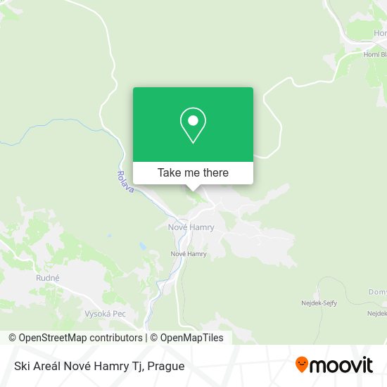 Ski Areál Nové Hamry Tj map