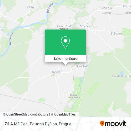 Zš A Mš Gen. Pattona Dýšina map