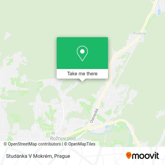 Studánka V Mokrém map