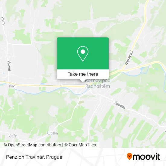 Карта Penzion Travinář