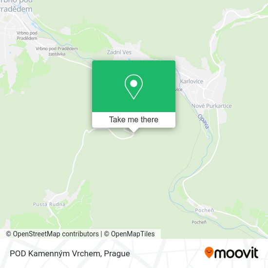 POD Kamenným Vrchem map
