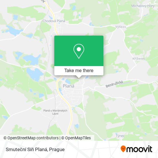 Smuteční Síň Planá map