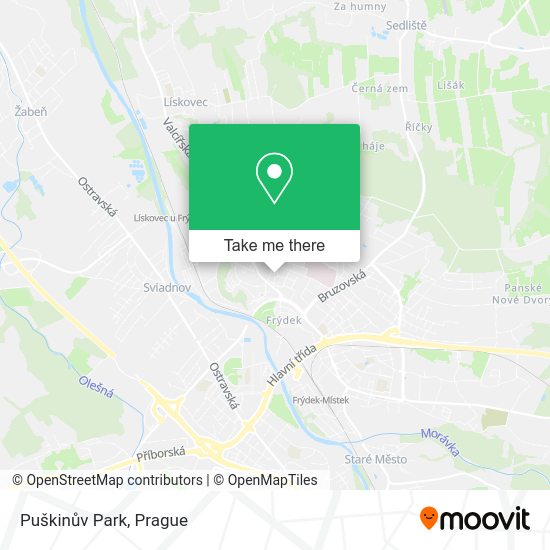 Puškinův Park map