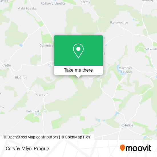 Červův Mlýn map