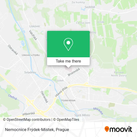 Карта Nemocnice Frýdek-Místek