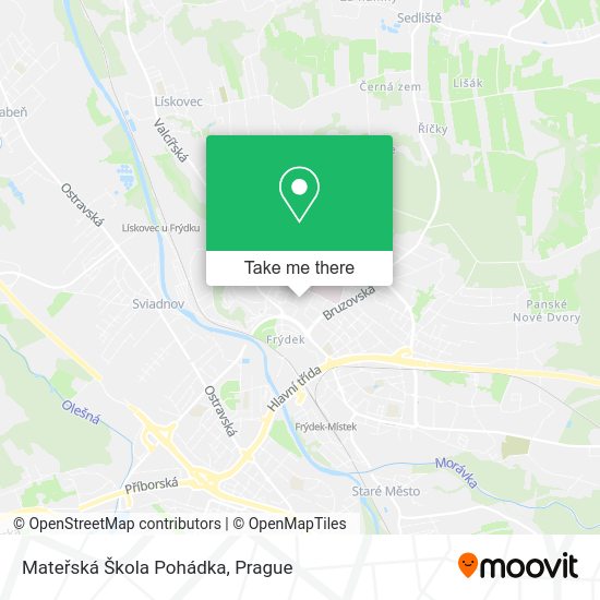 Mateřská Škola Pohádka map
