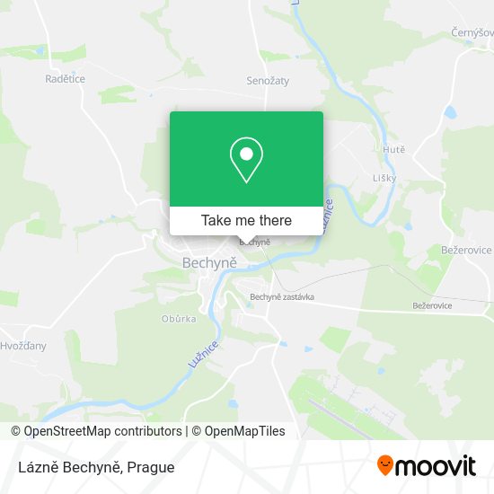Lázně Bechyně map