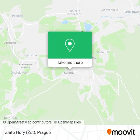 Zlaté Hory (Žst) map