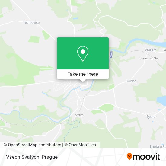 Všech Svatých map