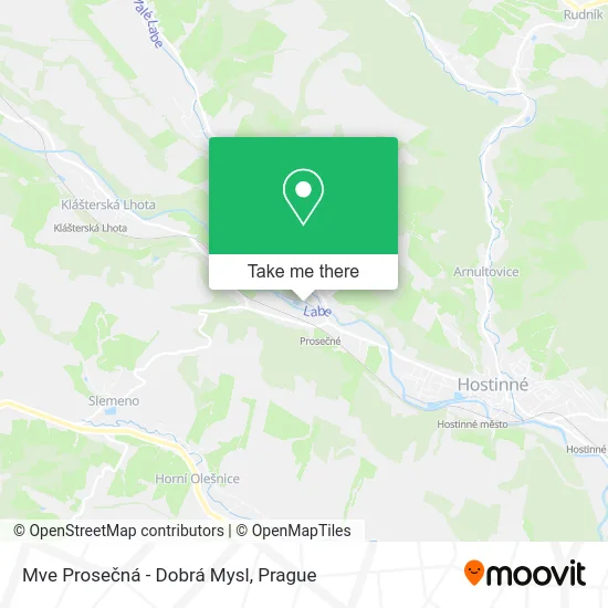 Карта Mve Prosečná - Dobrá Mysl