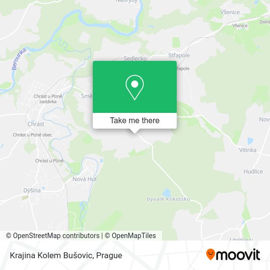 Krajina Kolem Bušovic map
