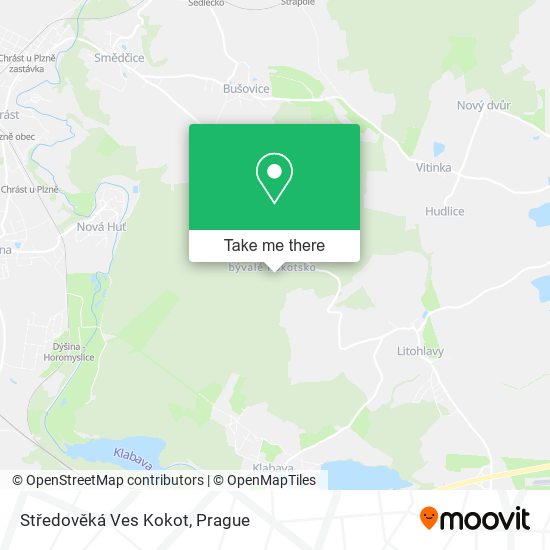 Středověká Ves Kokot map