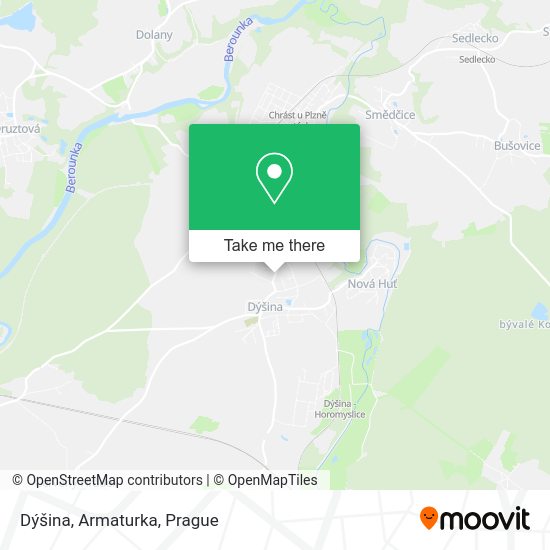 Dýšina, Armaturka map