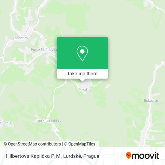 Hilbertova Kaplička P. M. Lurdské map