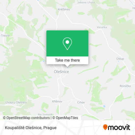 Koupaliště Olešnice map