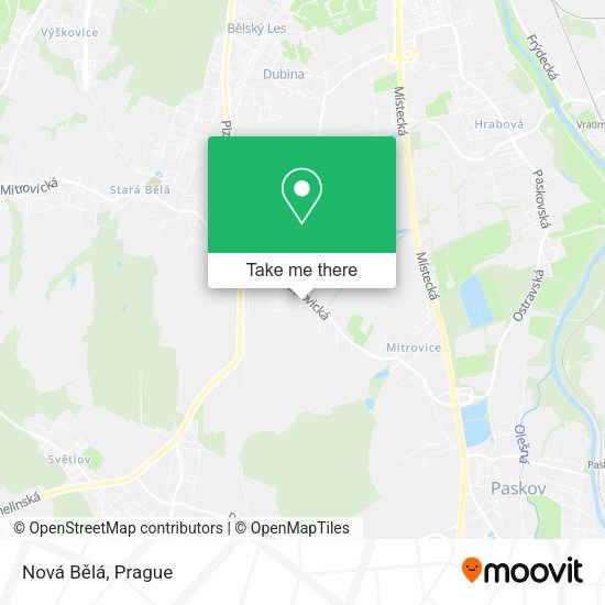 Nová Bělá map