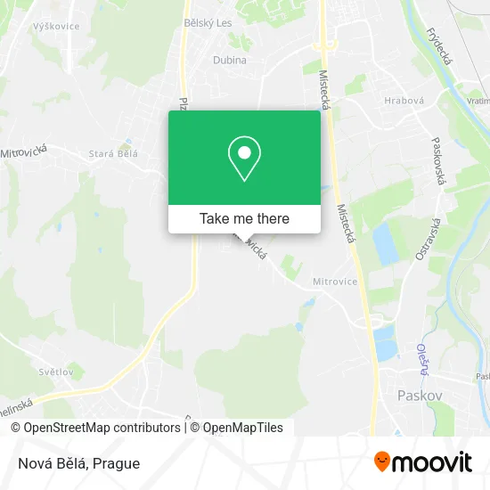 Карта Nová Bělá