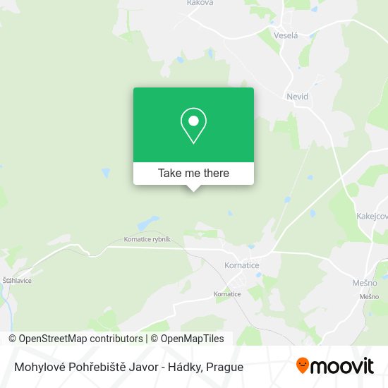 Mohylové Pohřebiště Javor - Hádky map
