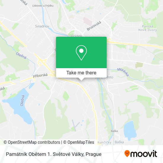 Památník Obětem 1. Světové Války map