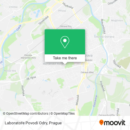 Laboratoře Povodí Odry map