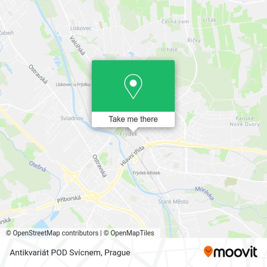 Antikvariát POD Svícnem map